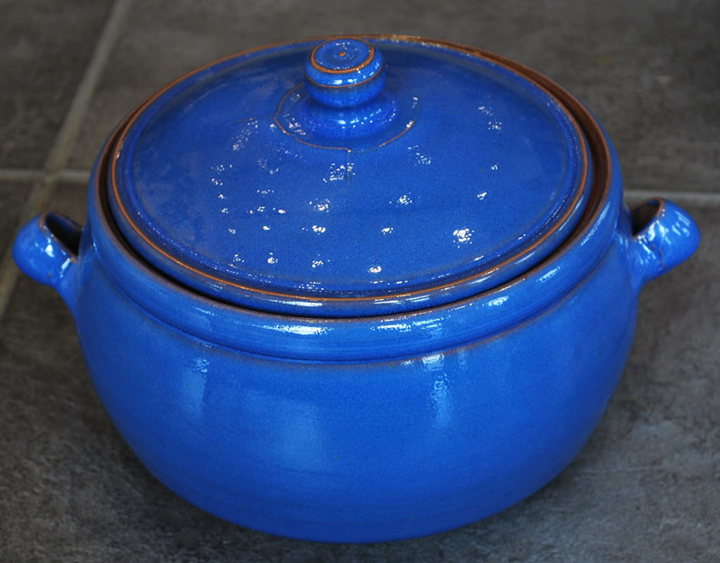 Pot with Lid Blue