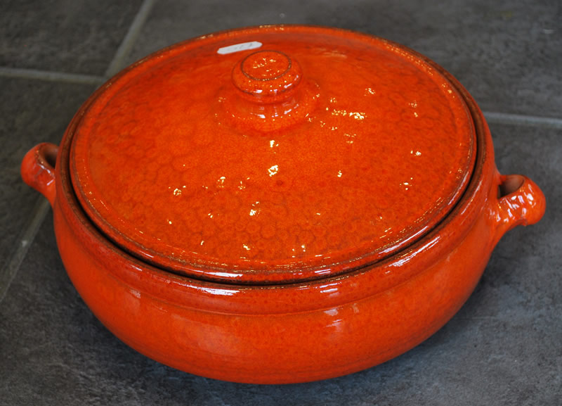 Pot with Lid, Orange