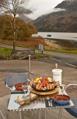 Al fresco lunch at Loch Leven seafood cafe